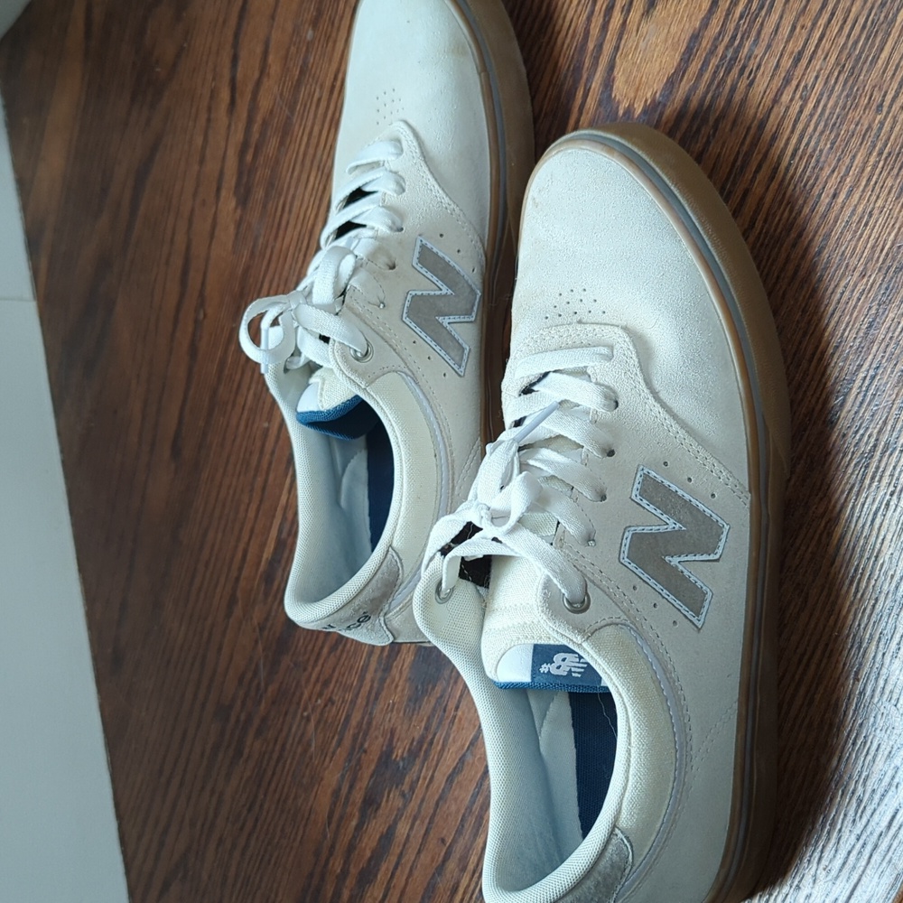 New Balance Men's Cream and Gum Sneakers